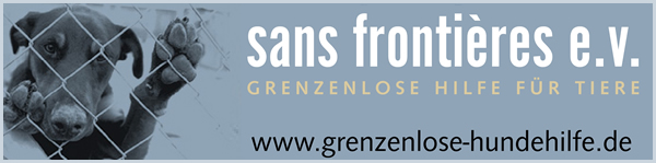 Tierschutzverein sans frontières e. V. - Grenzenlose Hilfe für Tiere Logo Tierschutzverein sans frontières e. V. - Grenzenlose Hilfe für Tiere
